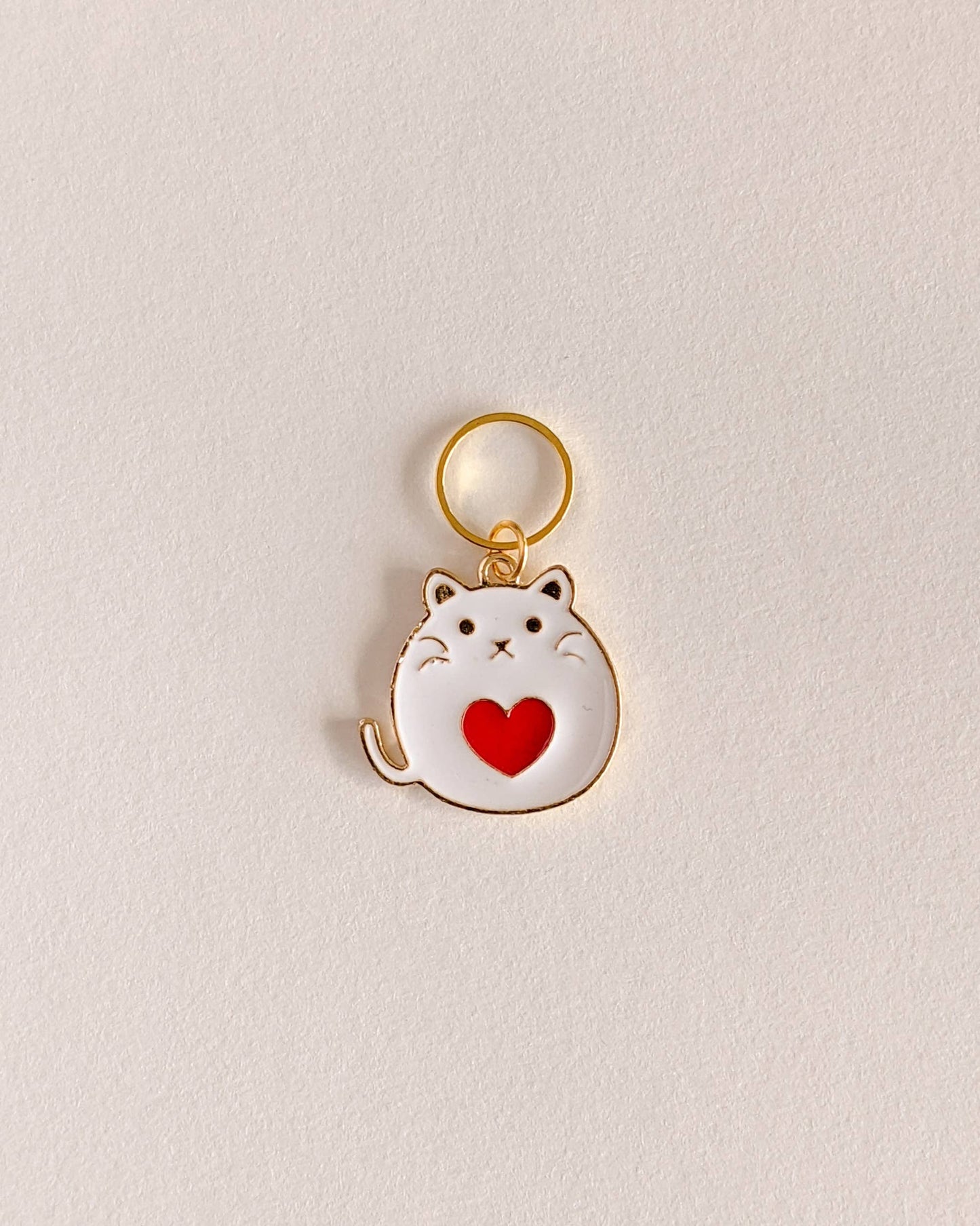 marqueur de maille chat blanc