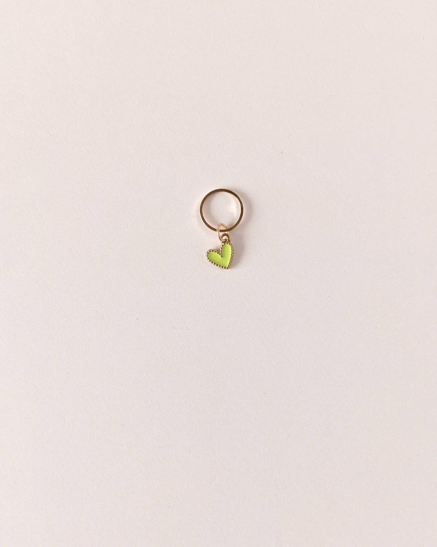 marqueur de maille coeur vert