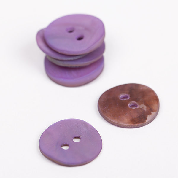 bouton nacre mauve 15mm