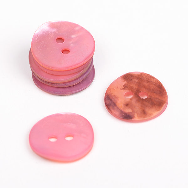 bouton nacre rose 15mm