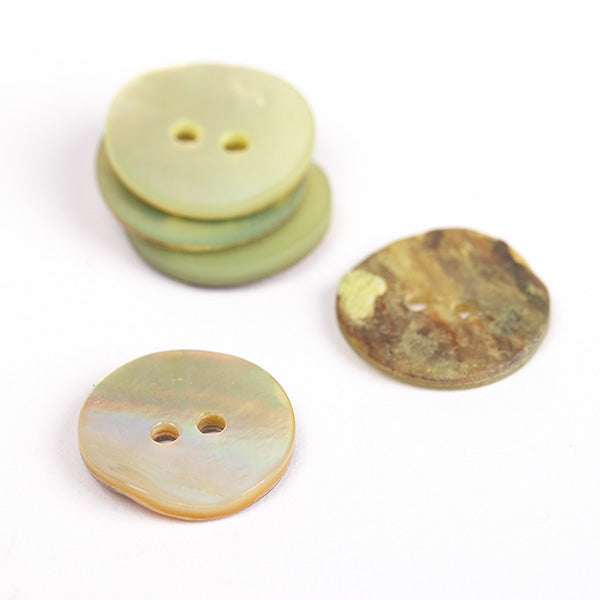 bouton nacre vert 15mm