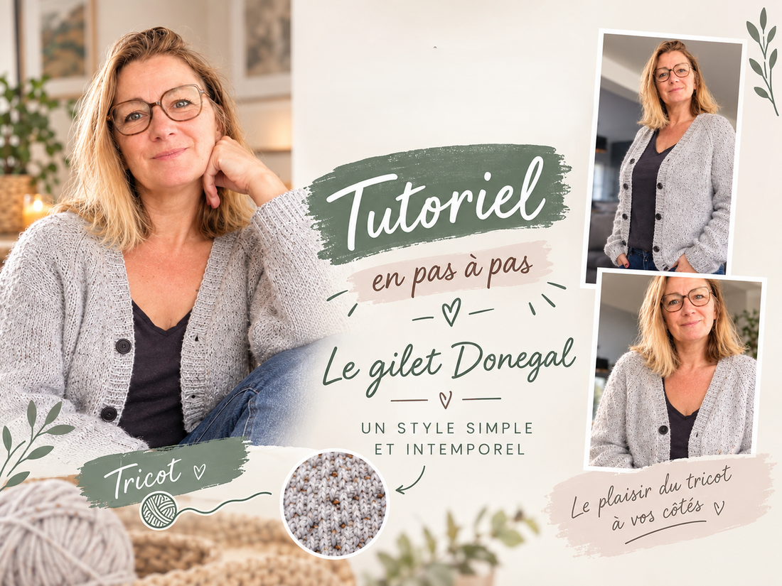 Gilet Donegal : le tuto tricot pas à pas est en ligne