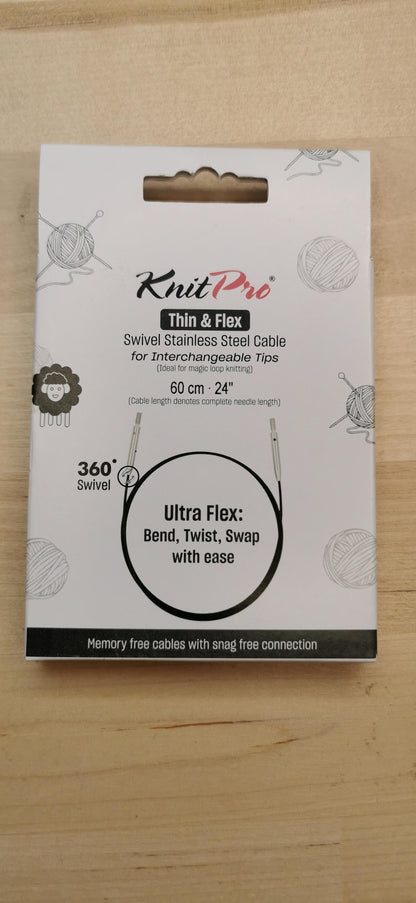 KP10593 knit pro thin and flex 60cm