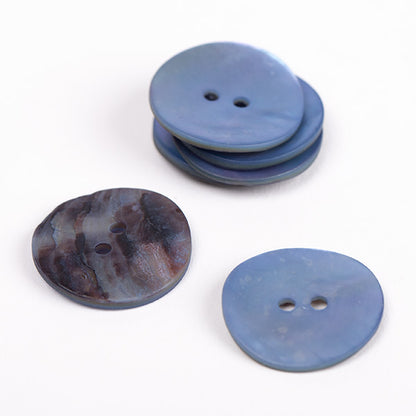 bouton nacre bleu 20mm