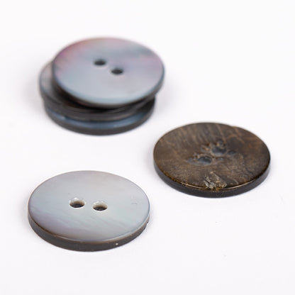 bouton nacre gris 20mm