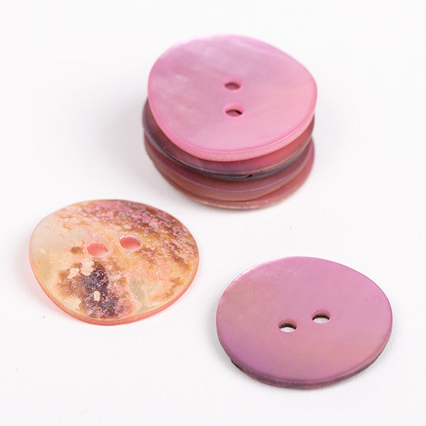 bouton nacre rose 20mm
