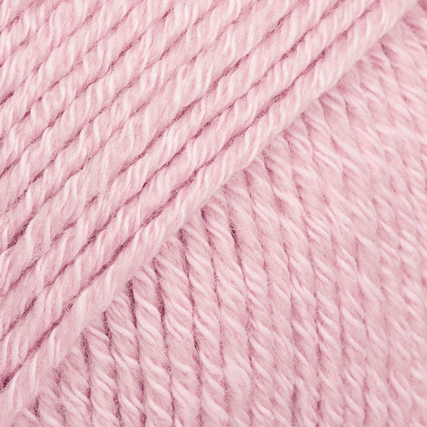 drops cotton merino rose poudre