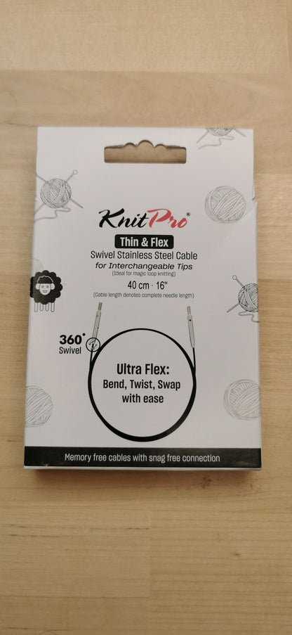 kp10591 cable thin and flex knit pro 40cm