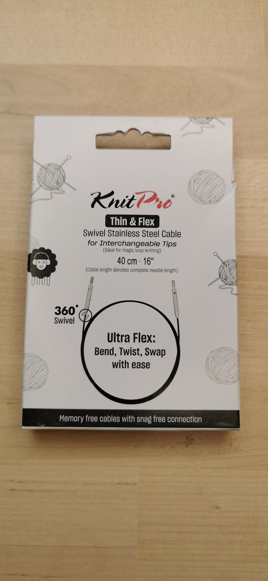 kp10591 cable thin and flex knit pro 40cm